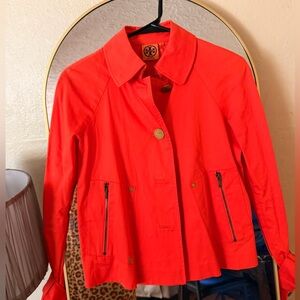 Tory Burch Women's Vibrant Orange Utility Jacket